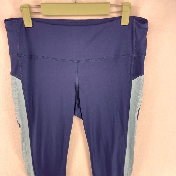 Under Armour Blue Capri Athletic Leggings‎ Ladies Size L Heatgear - Picture 5 of 10
